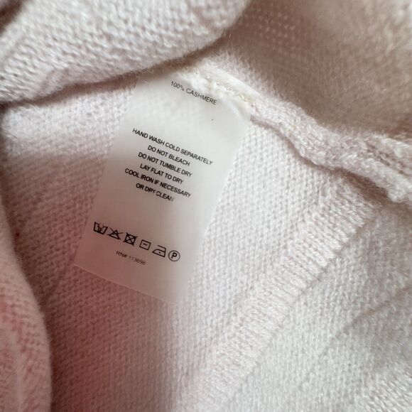 Margaret O’Leary 100% Cashmere Sweater Blush Bell Sleeve size Large - Picture 7 of 8